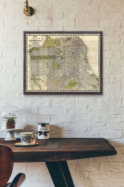 San Francisco Map, City Map Art, Print, Poster, California Of - image 1