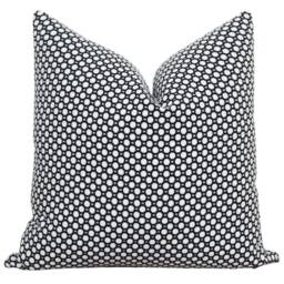 Black Dot Pillow Cover Farmhouse White Polka Textured Designer Accent Pillows Throw - Mak - thumbnail 3