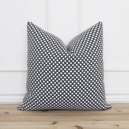 Black Dot Pillow Cover Farmhouse White Polka Textured Designer Accent Pillows Throw - Mak - thumbnail 1