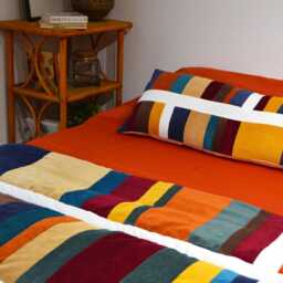 Cushion Cover 35x80cm - Handmade in France Corduroy Patchwork - thumbnail 3