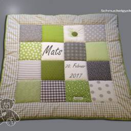 Crawling Blanket With Name, Baby Blanket, Mats Patchwork Personalized - thumbnail 2