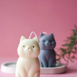 Soy Wax Cat Candle - Handmade Home Decor, Gift For Pet Lover - thumbnail 2