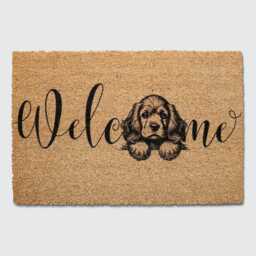 Cocker Spaniel Doormat Natural Coir Dog Welcome Mat - 60x40cm, 70x40 cm, 90x60cm - thumbnail 1