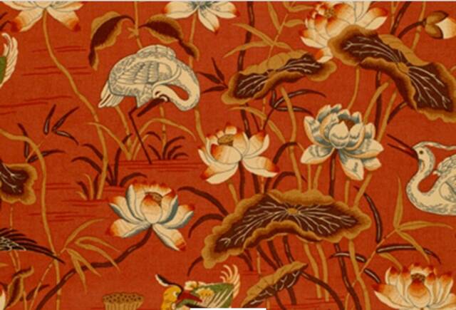 Lotus Garden in Laquer -One Pillow Cover