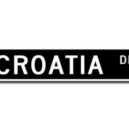 Croatia Sign, Wall Decor, Gift, Souvenir Keepsake, Custom Street Quality Metal Sign - thumbnail 2