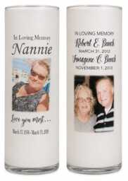Personalized Memorial Luminary - Custom Photo, Name, Dates Sympathy Remembrance Gift - thumbnail 2