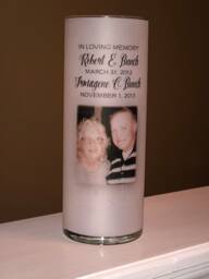 Glass Luminary With Personalized Vellum Wrap - thumbnail 1