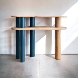 Modern Console Table, Sculptural Furniture, Hand Crafted Hallway Desk - thumbnail 1