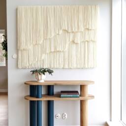 Modern Console Table, Sculptural Furniture, Hand Crafted Hallway Desk - thumbnail 2