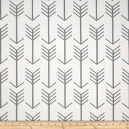 White With Grey Arrow Curtains- Designer Window Panels - Shower Curtain, Or Valance Unlined, Grey & White, Arrow Curtain