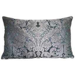 Lumbar Throw Pillow Rubelli Tebaldo Amethyst Silk Brocatelle Fabric Cushion Cover - Made in Italy - thumbnail 4
