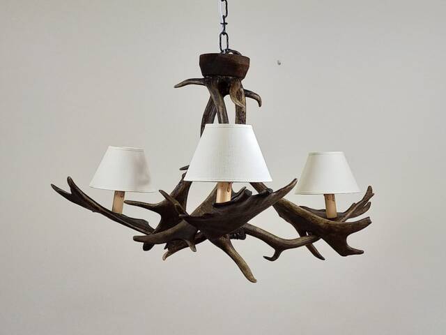 Rustic Antler Chandelier - image 1
