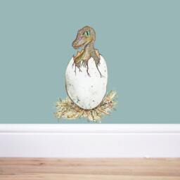 Dinosaur Hatching Egg Wall Decal, Dinosaur Sticker, Baby Dinosaur, Boys Bedroom Decor, Decor - thumbnail 2