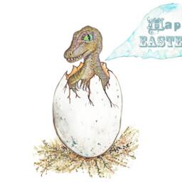 Dinosaur Hatching Egg Wall Decal, Dinosaur Sticker, Baby Dinosaur, Boys Bedroom Decor, Decor - thumbnail 3