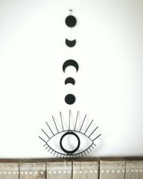 Moon Phase Wall Hanging Art - Phases Lunar -Moon Child Decor Cycle Boho - thumbnail 1