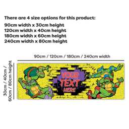 Teenage Mutant Ninja Turtles Birthday - Hole in The Wall Personalised Banner Sticker - thumbnail 2