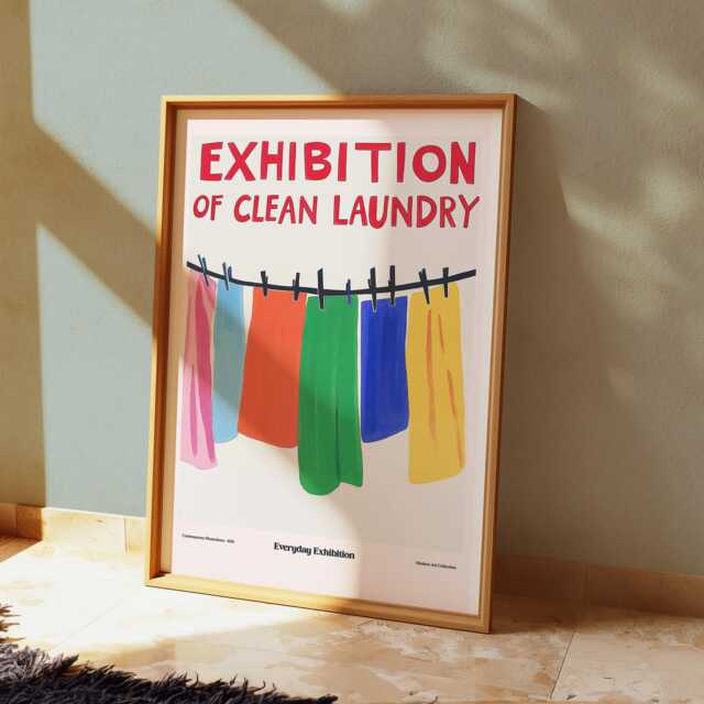 Funny Laundry Symbols Print Utility Room Wall Art - image 1