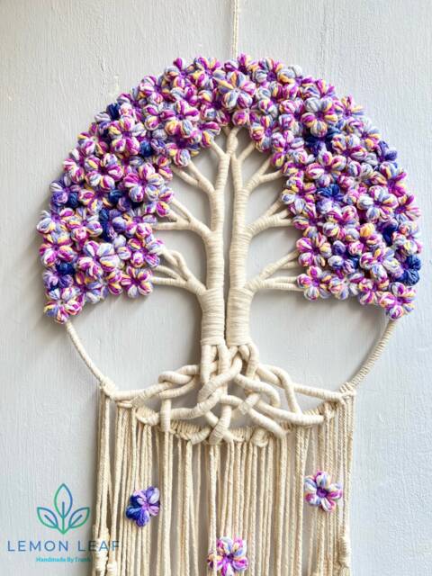 Handmade Macrame Tree Of Life Wall Hanging Boho Home Decor - image 1