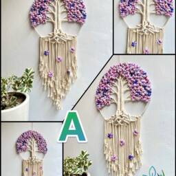 Handmade Macrame Tree Of Life Wall Hanging Boho Home Decor - thumbnail 2