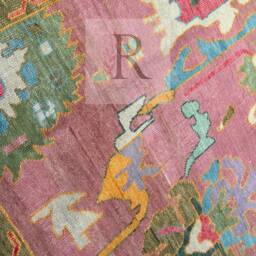 Oushak Rug 9x12 Turkish Knot Hand-Knotted Vintage Antique Wool Area Rug For Living Room & Dining Room. Quick Ship - thumbnail 4