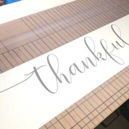 Thankful Sticker Positivity Wall Decor, Thankful Dining Room Art, Mindfulness Decor Bedroom Sticker, Art - thumbnail 2