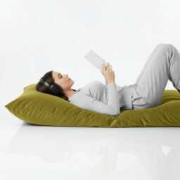 Bean Bag Plush Velvet Floor Cushion Sage Green Square Pillow - thumbnail 3