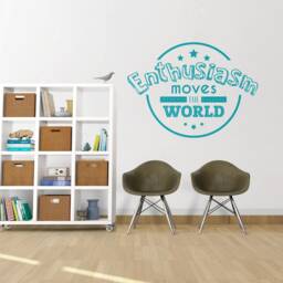 Enthusiasm, Office Wall Art, Decals, Stickers, Walls, Inspirational Quotes, Motivational Decals - Skuentmo - thumbnail 3