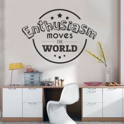Enthusiasm, Office Wall Art, Decals, Stickers, Walls, Inspirational Quotes, Motivational Decals - Skuentmo - thumbnail 1