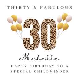 Personalised Childminder 30Th Birthday Candle Gifts Card Mug B - thumbnail 4