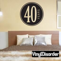 40 Years Old Circle - Vinyl Wall Decal Quotes Sticker Ce02940Yrsviiiet - thumbnail 1