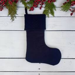 Black & White Christmas Stockings, Family Zebra Print Monochrome Stockings - thumbnail 3