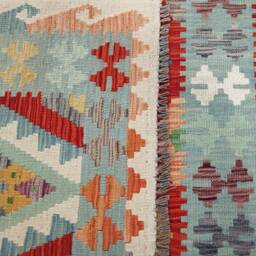 Handmade Kilim Rug, Traditional Artisan Afghan Turkish Aztec Navajo Wool Rug 244x171 cm - thumbnail 4