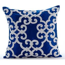 "Pillow Sham Blue Luxury 24""x24"" /26""x26" - thumbnail 1