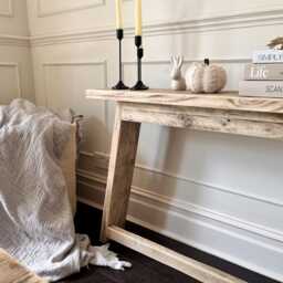 Farmhouse Style Rustic Wooden Console Table. Handmade in The UK - thumbnail 2