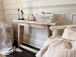Farmhouse Style Rustic Wooden Console Table. Handmade in The UK - thumbnail 1
