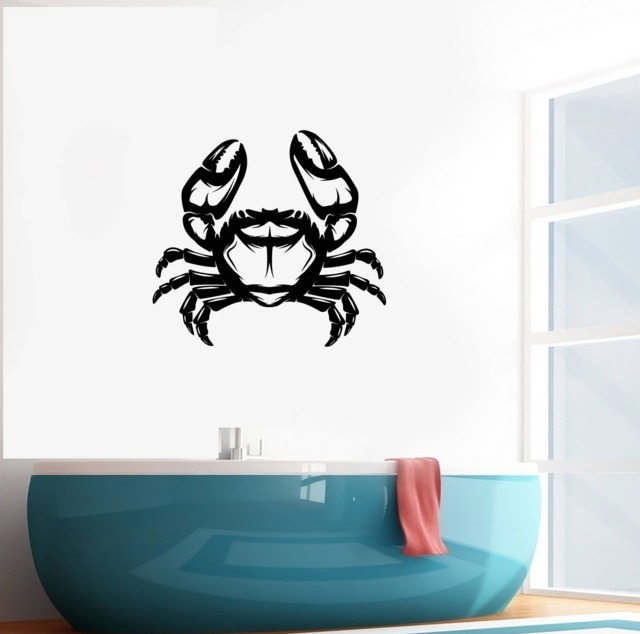 Crab Vinyl Wall Decal Marine Ocean Animal Room Home Decoration Stickers Mural - #2658Di - image 1
