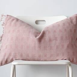 Tribal Hemp Striped Hand Woven Natural Dye Color Lumbar Pillow Cover - thumbnail 2