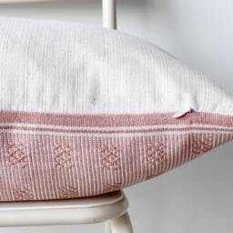 Tribal Hemp Striped Hand Woven Natural Dye Color Lumbar Pillow Cover - thumbnail 3