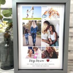 Personalized Photo Collage Gift For Mum Handmade Family Picture Frame - thumbnail 2
