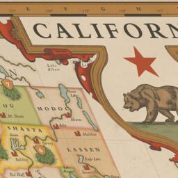 Vintage California National Parks Map, Golden State Wall Art - thumbnail 2