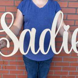 Large Wooden Name Sign Nursery Decor, Custom Wall Art - thumbnail 2