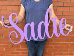 Large Wooden Name Sign Nursery Decor, Custom Wall Art - thumbnail 1