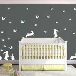 Bunny & Butterflies Wall Decal Sticker Pack - thumbnail 4