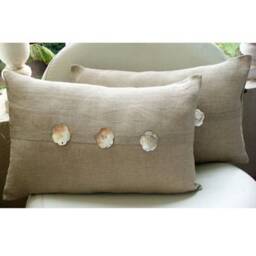 "Decorative Oblong/Lumbar Rectangle Ecru Pillow Cover, 12""x16" - thumbnail 3