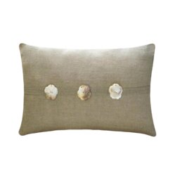 "Decorative Oblong/Lumbar Rectangle Ecru Pillow Cover, 12""x16" - thumbnail 1
