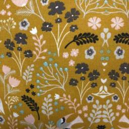 "1 X Fryetts Folklore Ochre Pink Blue Cushion Cover 16"" 18"" 20"" 22"" 24" - thumbnail 2