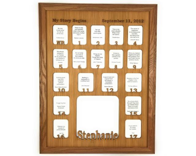 18x24 Personalized School Years Frame Birth Thru 12Th Grade, Newborn To 18 Picture Frame, Graduation, Back - image 1
