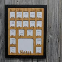 18x24 Personalized School Years Frame Birth Thru 12Th Grade, Newborn To 18 Picture Frame, Graduation, Back - thumbnail 4