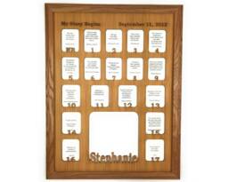 18x24 Personalized School Years Frame Birth Thru 12Th Grade, Newborn To 18 Picture Frame, Graduation, Back