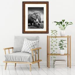 A3/A4 A5 A6 Multi Shaded Brown & Gold Frame - White Mount Photo Picture Print Poster Made in The India - thumbnail 2